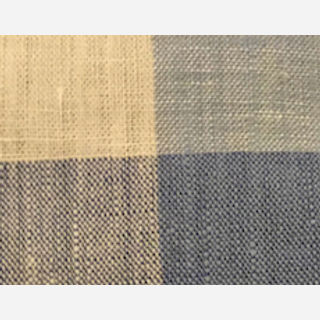 linen yarn dyed check fabric